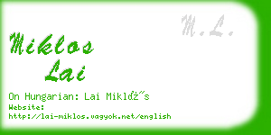 miklos lai business card